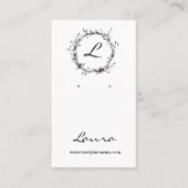 Logo-Ohrmarke Social Media Schwarz-weiß Visitenkarte (Vorderseite)