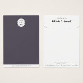 Logo-Ohrring + Halskette Schmuckkarte (Vorne & Hinten)