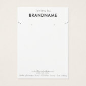 Logo-Ohrring + Halskette Schmuckkarte (Rückseite)