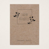 Logo-Ohrsichtkarte ・ Skizzierte Blumenrahmen (Vorderseite)