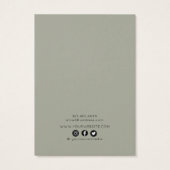 Logo-Ohrsichtkarte ・ Skizzierte Blumenrahmen (Rückseite)