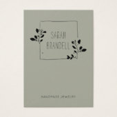 Logo-Ohrsichtkarte ・ Skizzierte Blumenrahmen (Vorderseite)