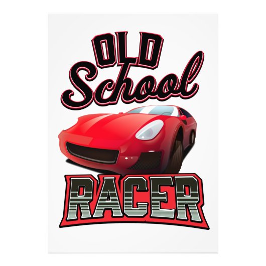 Logo "Old School Racing" Fotodruck (Vorne)