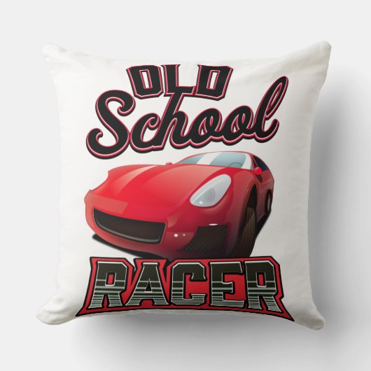 Logo "Old School Racing" Kissen (Vorderseite)