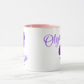 Logo "Olga" mit einer Lila Pansy Tasse (Zentrum)