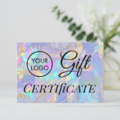 Logo Opal-Geschenkgutschein (Stehend Vorderseite)