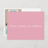 Logo-Option für Unternehmen - Ankündigung einer ne Postkarte (Vorne/Hinten)