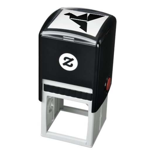 Logo-Origami-Vogelschwarz Permastempel (Produkt)