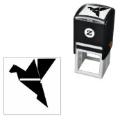 Logo-Origami-Vogelschwarz Permastempel (Beispiel)