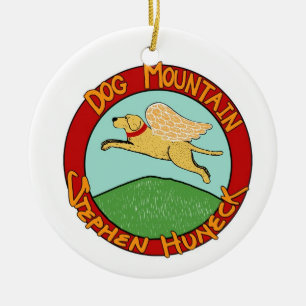 Logo-Ornament des Hundes Keramikornament