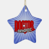 LOGO-ORTHOPÄDISCHER DOKTOR BIG RED LETTERS KERAMIKORNAMENT (Rechts)