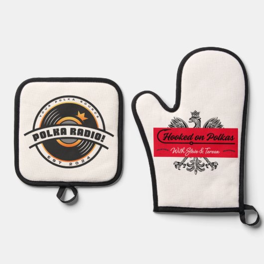 Logo Oven Mitt and Pot Holder Set (Vorderseite)