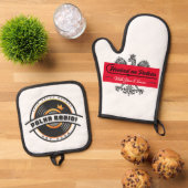 Logo Oven Mitt and Pot Holder Set (Oben Unten)