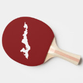 Logo-Paddel der Classic Fishers Island - weiß/rot Tischtennis Schläger (Seitenansicht)