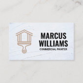 Logo "Paint House Brush" | Stucco - Hintergrund Visitenkarte (Vorderseite)