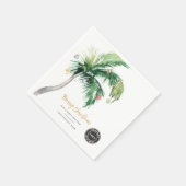 Logo-Palme für Geschäftsleute Frohe Weihnachtszeit Serviette (Ecke)