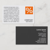 Logo-Panel für Square Foto (v2) - Zufallszahlen Visitenkarte (Vorne/Hinten)