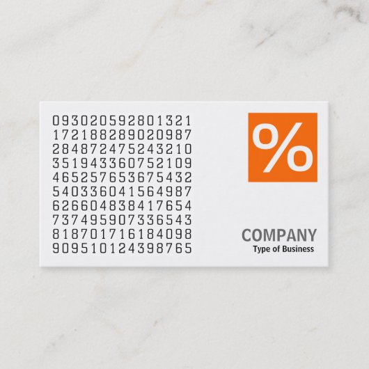 Logo-Panel für Square Foto (v2) - Zufallszahlen Visitenkarte (Vorderseite)