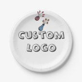 Logo-Papiertafel Pappteller (Vorderseite)