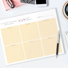 Logo-Pastel Orange Einfache, nicht aktualisierte W Notizblock