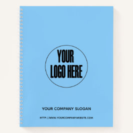 Logo-Pastellblau für benutzerdefinierte Unternehme Notizblock