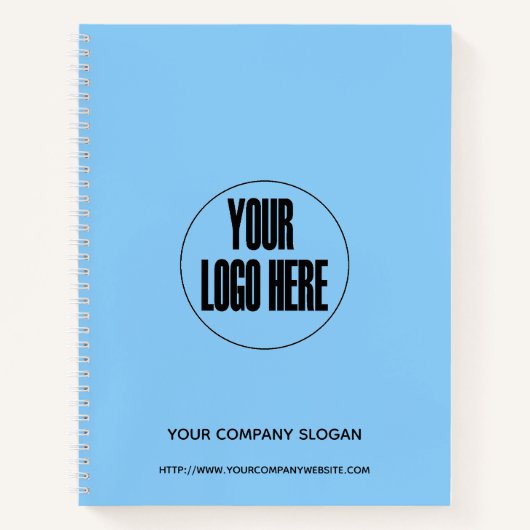 Logo-Pastellblau für benutzerdefinierte Unternehme Notizblock (Vorderseite)