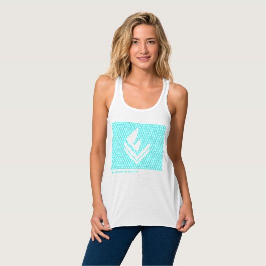 Logo-Pattern für Frauen Tank Top (Vorderseite Vollansicht)