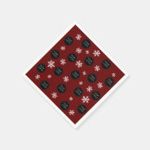 Logo Pattern Unternehmen Weihnachtsschneeflocken Serviette (Ecke)