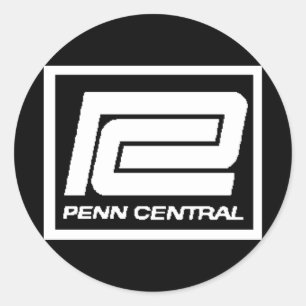 Logo Penn Central Railway Company Runder Aufkleber