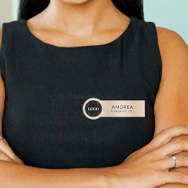 Logo-Pfirsichpfirsichpfirsiche Metallic Namensschild