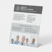 Logo Photo QR Healthcare Clinic Doctor Gray Sockelschild (Vorderseite)