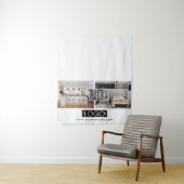 Logo Photo Table Runner Banner Real Estate QR Code Wandteppich (Beispiel)