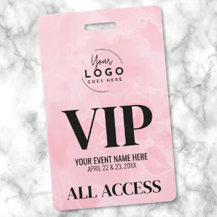 Logo Pink All Access Pass VIP Event Ausweis