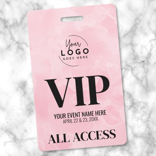 Logo Pink All Access Pass VIP Event Ausweis