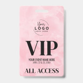 Logo Pink All Access Pass VIP Event Ausweis (Rückseite)