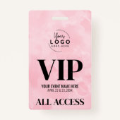 Logo Pink All Access Pass VIP Event Ausweis (Vorderseite)