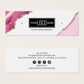 Logo Pink & Gold Agate Schmuckstück-Anzeige (Vorne & Hinten)