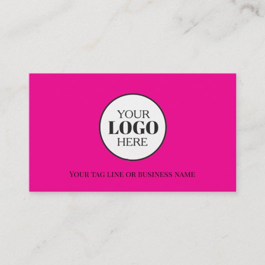 Logo Pink QR Code Instagramm Visitenkarte (Vorderseite)
