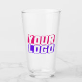 Logo-Pint-Glas mit Ihrem Logo Glas (Vorderseite)