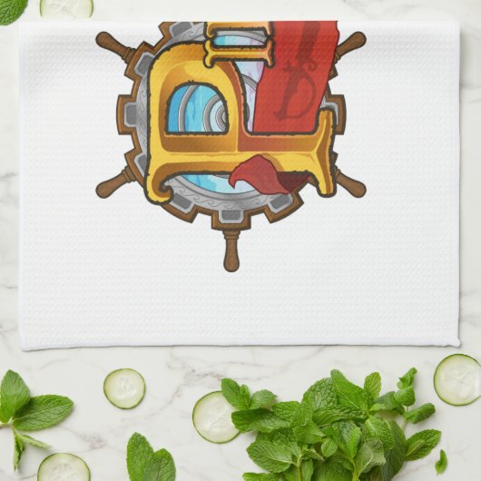 Logo Pirate101 Geschirrtuch (Gefaltet)