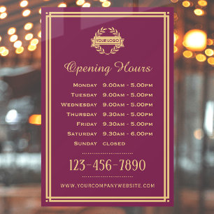 Logo-Plakat für das klassische Business zu den Öff Fensteraufkleber