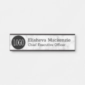 Logo-Plakatschild für die Bürotür - graue Marmor Türschild (Vorderseite )