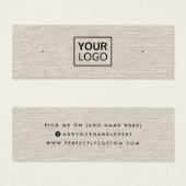 Logo-Plakette für hellbraune Leinen mit Ohrring (Vorne & Hinten)