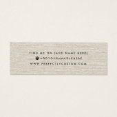 Logo-Plakette für hellbraune Leinen mit Ohrring (Rückseite)