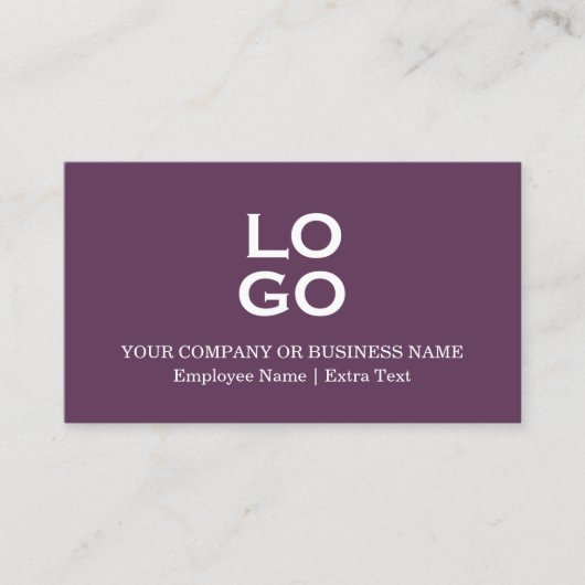 Logo-Plakette für Unternehmen oder Unternehmen Lil Visitenkarte (Vorderseite)