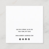 Logo-Platinenanzeige für den Charm-Inhaber hinzufü Quadratische Visitenkarte (Rückseite)