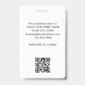 Logo Plum Gold Business für Mitarbeiter-ID Name Un Ausweis (Rückseite)