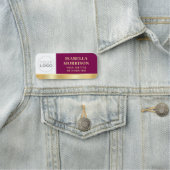 Logo-Plum-Gold-Geschäft für Mitarbeiter-ID Namensschild (Beispiel)