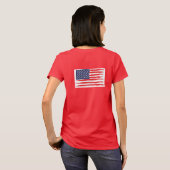Logo plus US-Flaggen-T-Shirt T-Shirt (Schwarz voll)