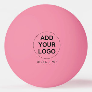 Logo Pong Ball - Rosa Tischtennisball